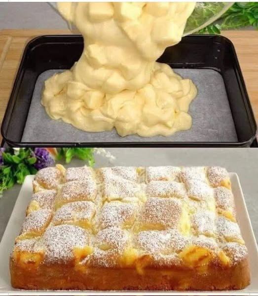 3 mele, 3 uova, un bicchiere di latte e si scioglie in bocca!