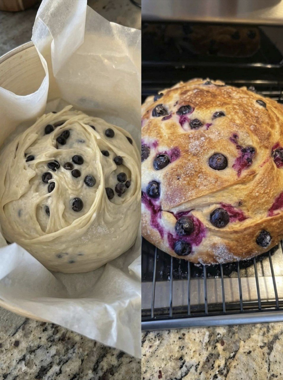 Plumcake ai mirtilli con crema di formaggio