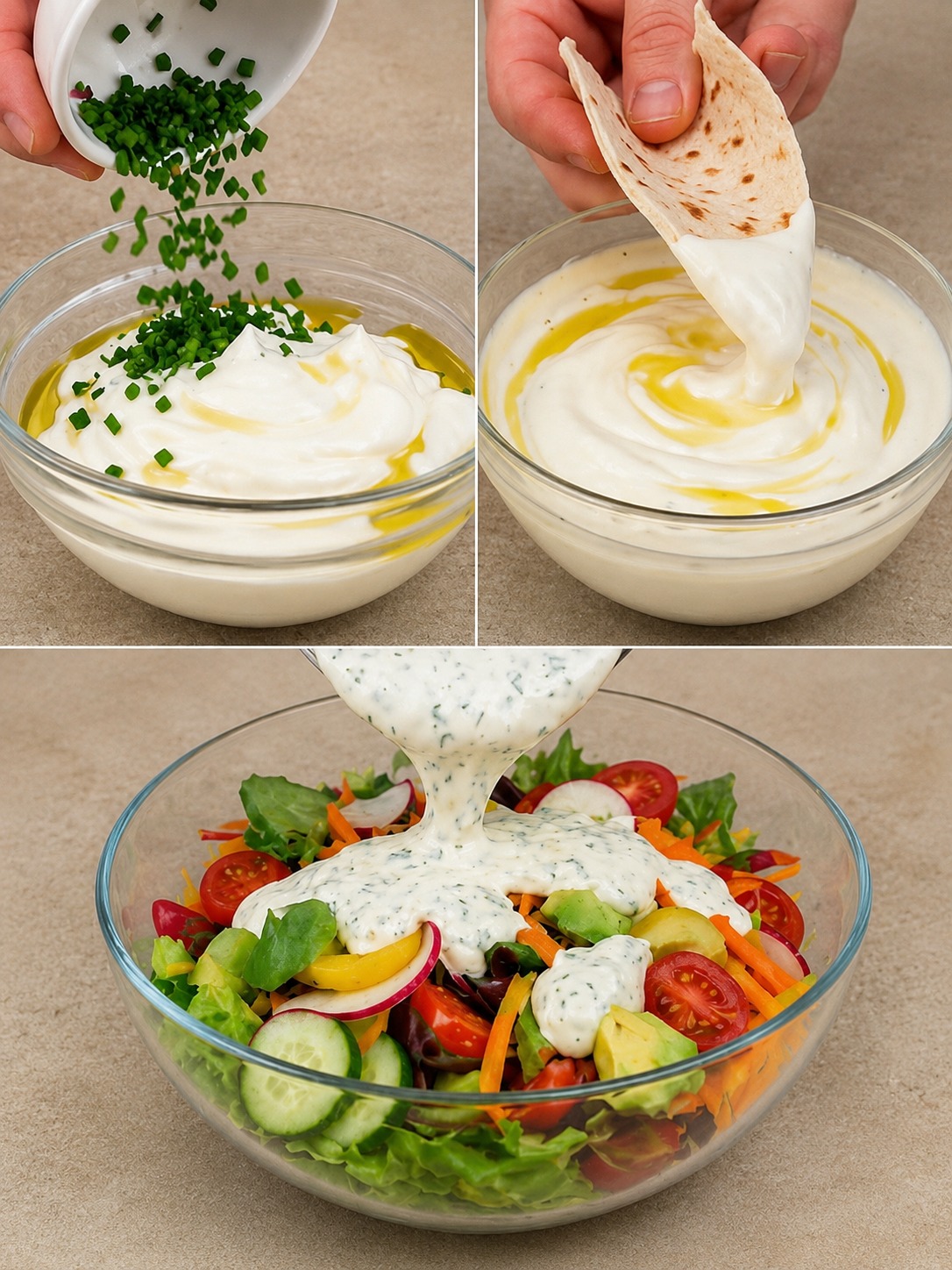 Sto a dieta e non uso la maionese ma questa salsa yogurt leggera che preparo in 5 minuti, la metto davvero ovunque: insalate, verdure, pollo, cracker e anche sul pane!