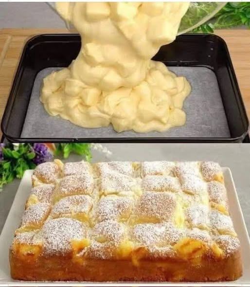 3 mele, 3 uova, un bicchiere di latte e si scioglie in bocca!
