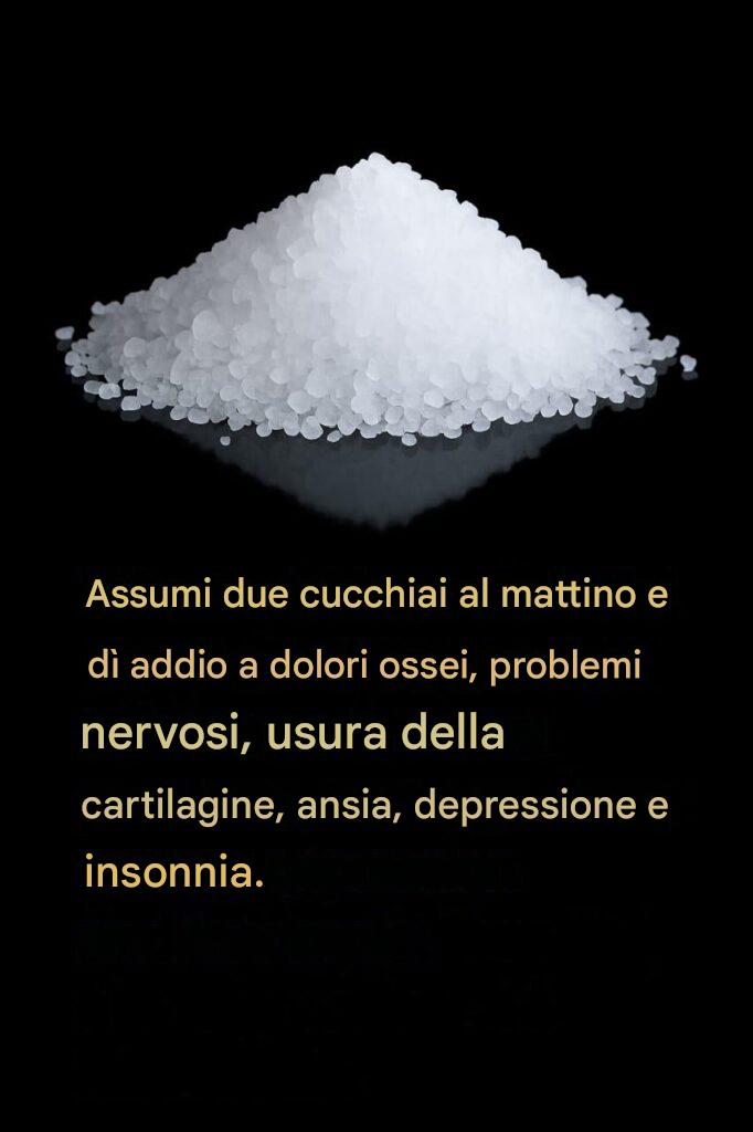 Assumi due cucchiai al mattino e dì addio a dolori ossei, problemi nervosi, usura della cartilagine, ansia, depressione e insonnia.
