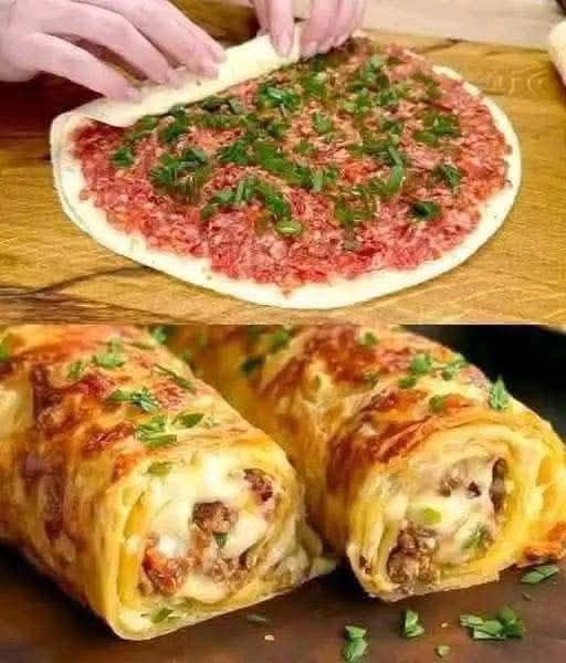 Tortillas ripiene di carne macinata
