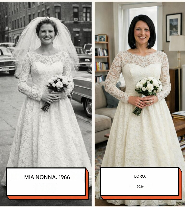 Ho deciso di indossare l’abito da sposa di mia nonna in suo onore, ma mentre lo modificavo, ho trovato un biglietto nascosto che rivelava la verità sui miei genitori.