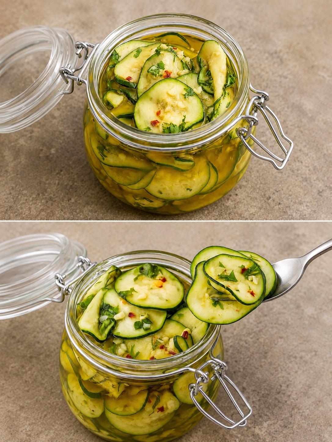 Niente padella, niente forno: bastano 10 minuti per fare queste zucchine marinate crude, e sono pure più buone di quelle grigliate. Solo 60 Kcal!