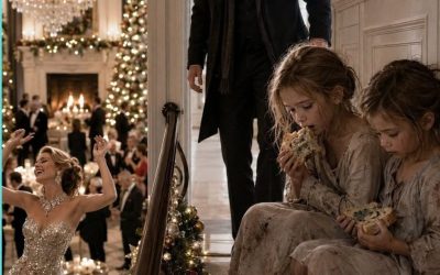 Il milionario tornò a casa per Natale e trovò le sue figlie piccole che mangiavano pane ammuffito, mentre la sua nuova moglie ballava al piano di sotto ricoperta di diamanti.
