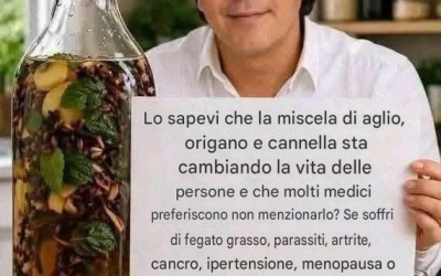 Bevanda disintossicante all’aglio, origano e cannella