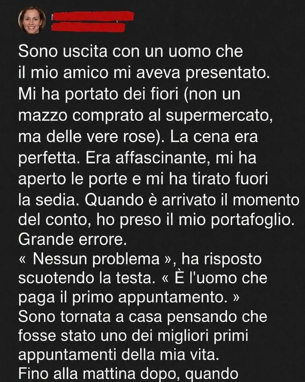 L’appuntamento era perfetto fino a quando mi ha mandato la mattina dopo…