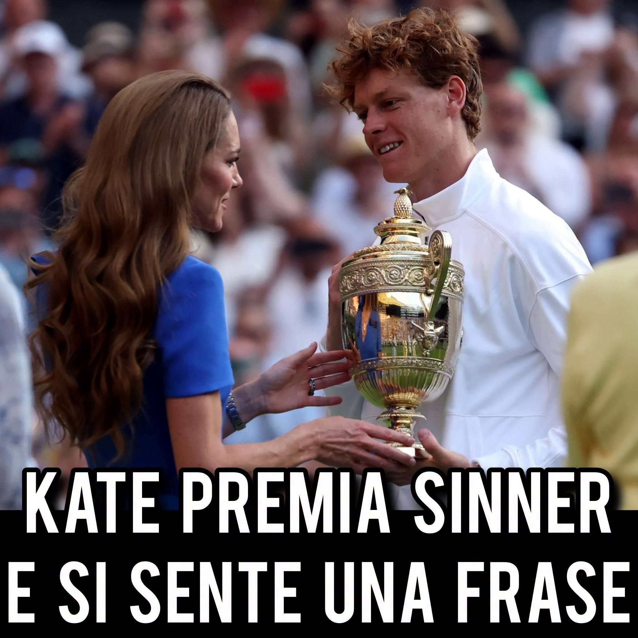 Sinner trionfa a Wimbledon, le parole di Kate