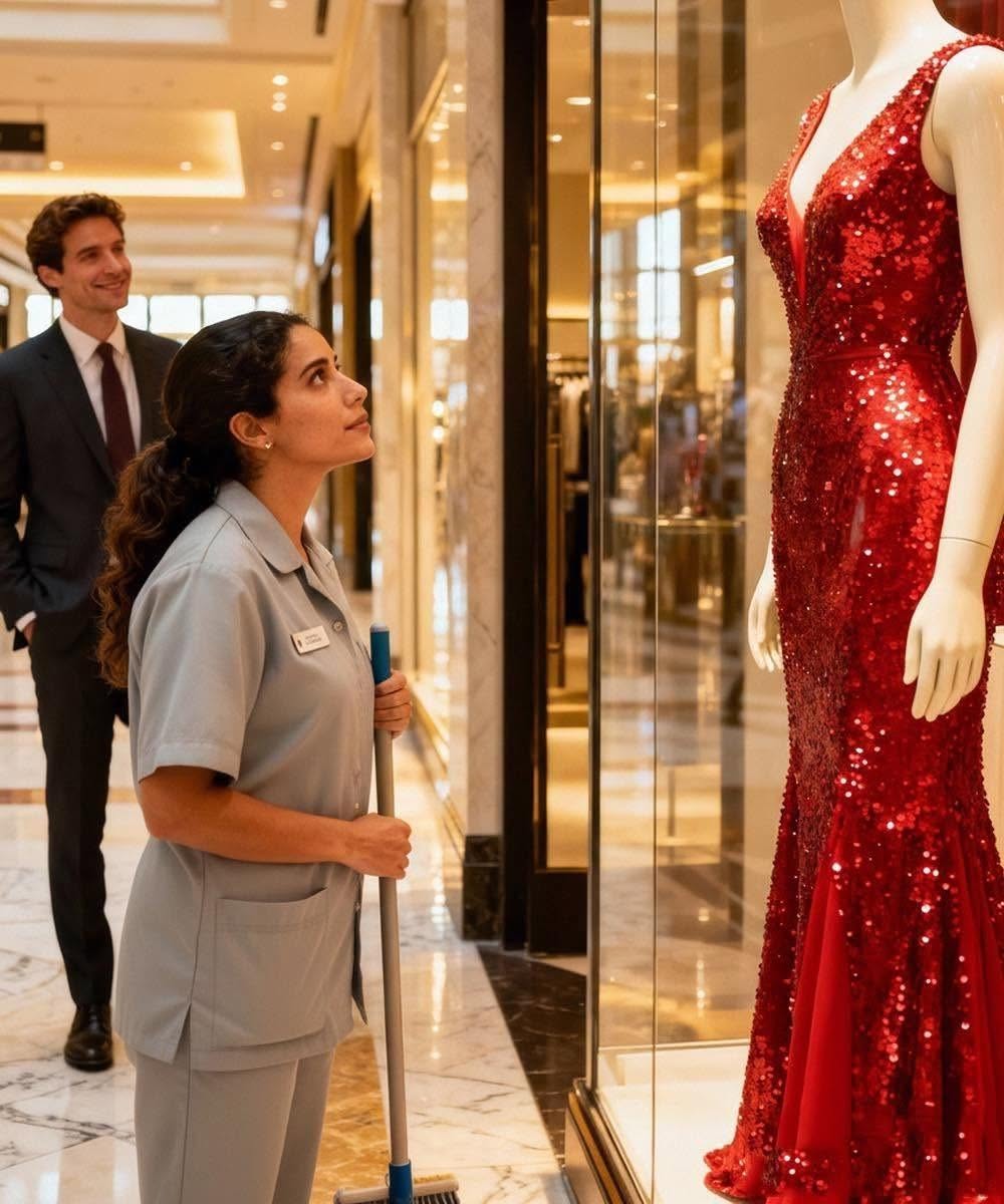Sette anni dopo il divorzio, trovò la sua ex moglie a lavorare come addetta alle pulizie, intenta a fissare in silenzio un abito da un milione di dollari dietro la vetrina… L’uomo sogghignò: “Non avrai mai la classe per toccare una cosa del genere, figuriamoci per indossarla”. Ma solo cinque minuti dopo, era completamente paralizzato, con il cuore che gli sprofondava, mentre assisteva a una scena che lasciò senza fiato l’intero centro commerciale… La maestosa hall dell’Aurora Shopping Center, uno dei luoghi più lussuosi di Città del Messico, brillava come un palazzo. Alejandro scese dalla sua scintillante Mercedes nera, con il braccio intorno alla vita di Valeria, la sua giovane e attraente amante, che ostentava sempre quando passeggiavano insieme. Quel giorno non era andato a fare shopping. Era venuto per cercare di avvicinarsi agli uomini d’affari più influenti durante l’evento di lancio di un partner strategico: la sua occasione perfetta per fare il salto di qualità. Mentre attraversava l’area delle boutique di lusso, Alejandro si fermò improvvisamente di colpo. Davanti alla vetrina di un negozio che esponeva una collezione esclusiva, una donna se ne stava immobile. Una semplice uniforme grigia, uno straccio per le pulizie in mano, una figura snella, i capelli raccolti frettolosamente… Ma la sua postura… La sua serenità… Quella presenza… Tutto sembrava fin troppo familiare. Alejandro socchiuse gli occhi. Il cuore gli fece un balzo. “Mariana?” La donna si voltò. Un viso naturale, senza trucco. Qualche piccola ruga agli angoli degli occhi. Ma il suo sguardo… era ancora profondo e sorprendentemente calmo. Era lei. La sua ex moglie. Sette anni prima, quando la sua carriera stava appena decollando, Alejandro aveva firmato le carte del divorzio senza esitazione. Il motivo? “Sei troppo ingenua, troppo lenta. Non sei all’altezza di un regista.” L’aveva lasciata con una modesta casa e senza alcun sostegno economico. E ora… la trovò a lavorare come addetta alle pulizie. Un sorriso sprezzante gli si dipinse sul volto. Si avvicinò, i suoi passi risuonarono intenzionalmente sul pavimento. Mariana continuava a fissare l’abito rosso sul manichino: un modello unico chiamato “Fenice di Fuoco”, ornato di rubini, così elegante da toglierle il fiato. Alejandro emise una risata beffarda. “Ti piace?” Mariana annuì leggermente. “È bellissimo. Raffinato. Potente.” La risata di Alejandro si fece più forte. Tirò fuori dal portafoglio delle banconote di piccolo taglio e le gettò nel cestino accanto a lei. “Solo perché ti piace non significa niente. Persone come te, anche se avessero passato tutta la vita a pulire, non potrebbero permettersi nemmeno un bottone di quell’abito.” Mariana non raccolse i soldi. Si limitò a guardare l’abito un’ultima volta. E quello sguardo… fece provare ad Alejandro un’inspiegabile inquietudine. E proprio in quel momento… Dal fondo dell’atrio, diverse guardie del corpo vestite di nero avanzarono rapidamente. Il direttore del centro commerciale chinò il capo rispettosamente. La folla iniziò a mormorare. Tutti gli sguardi si rivolsero a una donna che era appena entrata… Si diresse dritta verso la vetrina. Si fermò accanto a Mariana. E con voce rispettosa, disse qualcosa che fece impallidire Alejandro: “Signora, l’abito ‘Fenice di Fuoco’ è pronto, proprio come richiesto.” Continua nel primo commento